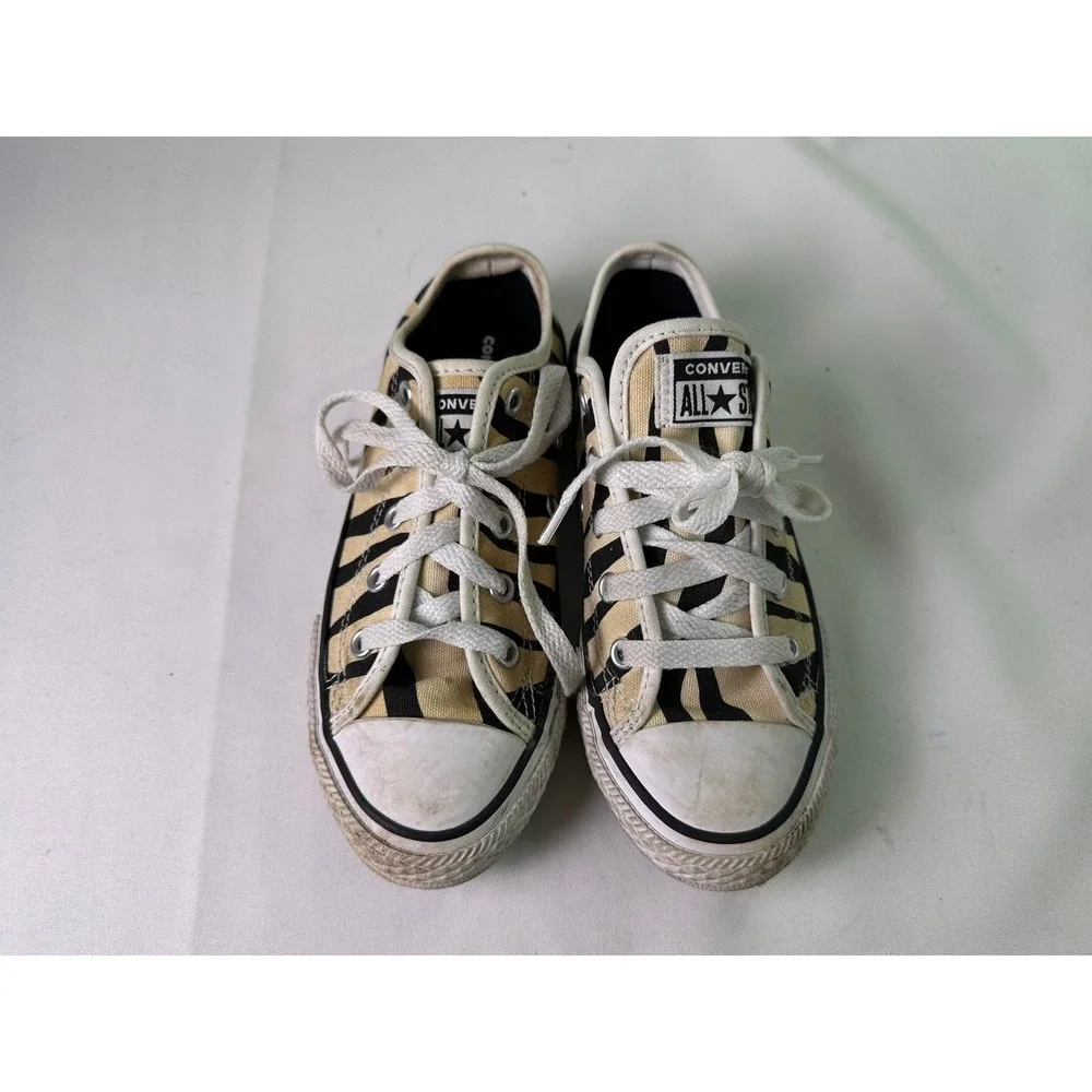Converse Chuck Taylor All Star Low Zebra Animal Print Little‎ Kids Shoes Sz 13.5